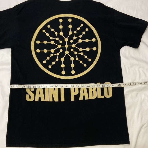 SAINT PABLO,MEN,BLACK/TAN,SHORT SLEEVE,TOUR T-SHIRT. CHEST-43 INCHES. - Picture 6 of 10